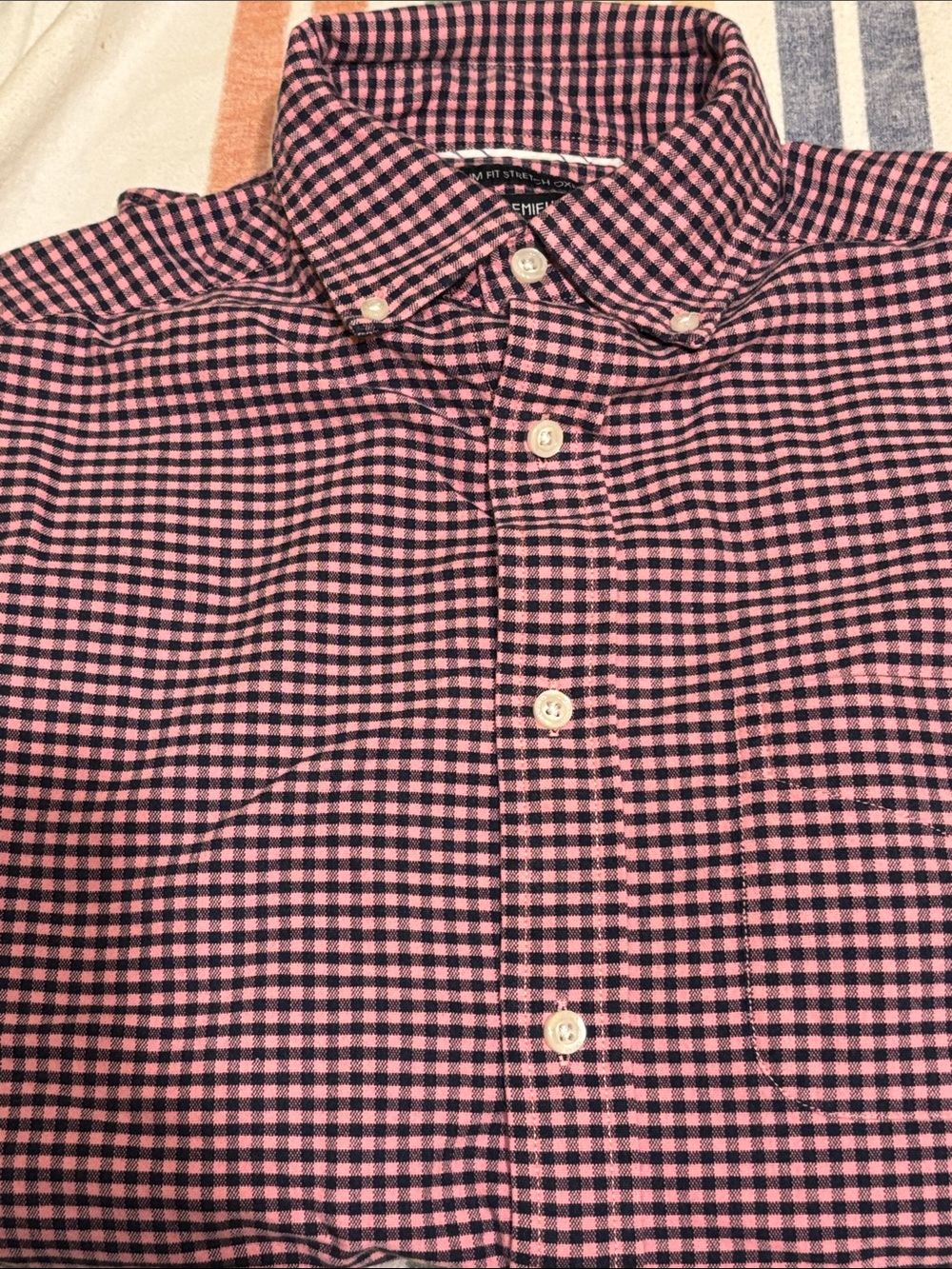 Daniel Cremieux Classics Pink and Black Check Slim Fit Button-Down Shirt